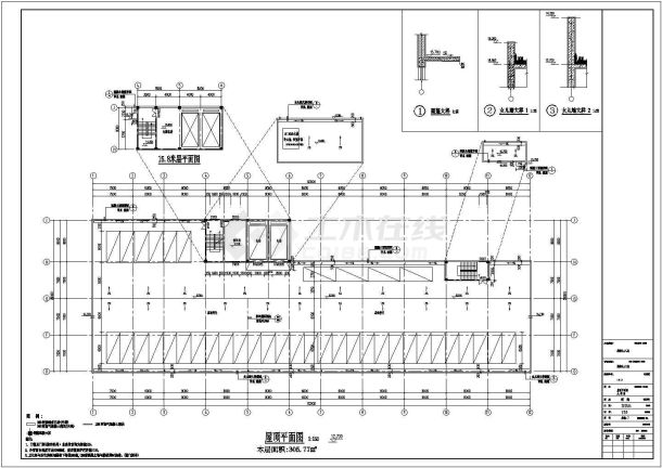 斯柯达汽车2层4S店修车库建筑设计施工图-图二