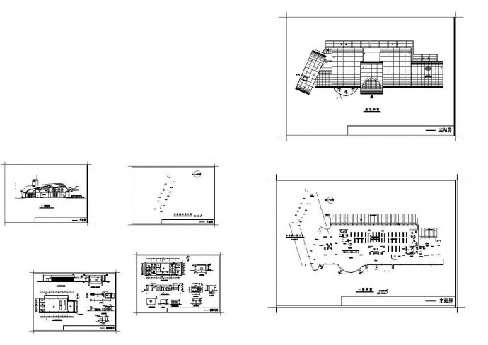 某三层4678㎡长途汽车客运站设计cad全套建筑施工图（含主站房、小修车间、食堂浴室等设计）_图1