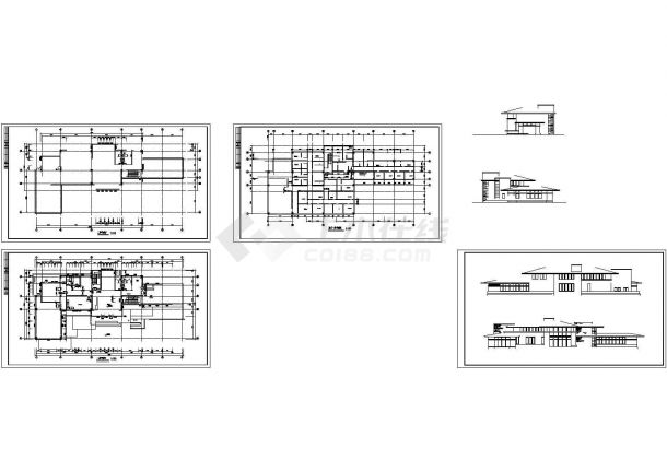 某地区两层会所楼建筑设计CAD施工图（含地下室设计）-图一