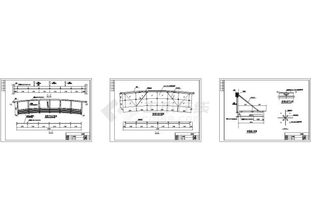 钢结构雨蓬方案结构设计cad施工图-图一