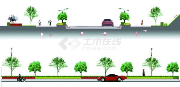 道路绿化设计方案JPG效果图 10张-图一