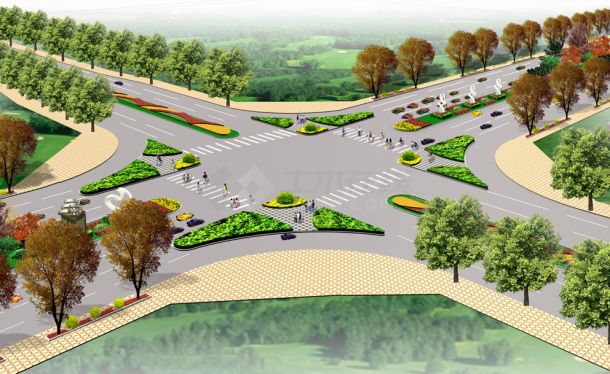 道路绿化设计方案JPG效果图 10张-图二