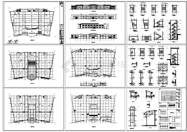某2层超市建筑设计CAD施工图（含地下室设计）-图一