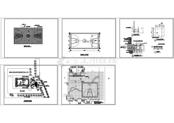 篮球场施工图（cad图纸，可编辑）-图一