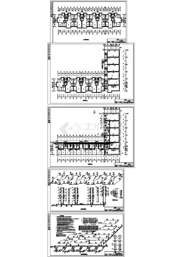 某六层框架结构住宅楼采暖系统设计cad全套施工图（含设计说明）-图一