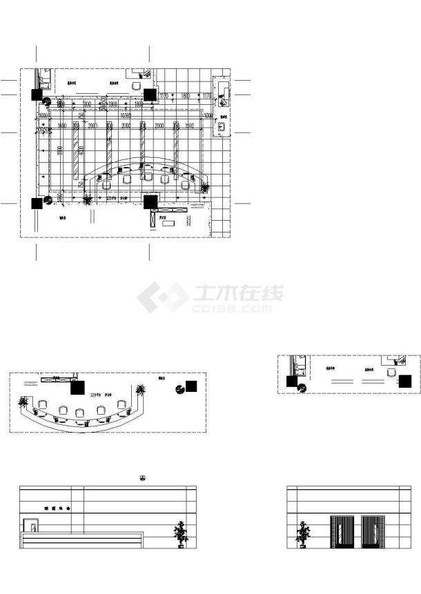 某医院急救部室内装修CAD图-图二