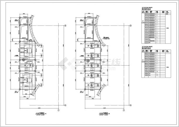 水泥库钢结构设计cad施工图-图二