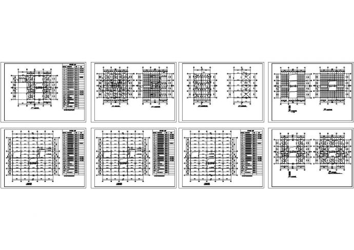 16层机械式立体停车库结构设计cad施工详图_图1