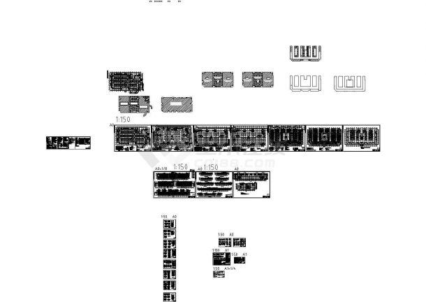 [物流园区图纸]-[广西]五层现代风格商贸物流城建筑施工图（知名设计院）-图一