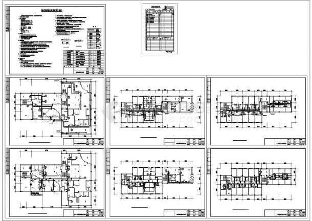 某桑拿洗浴中心（2000㎡）中央空调系统设计cad全套施工图纸（含设计说明）-图一