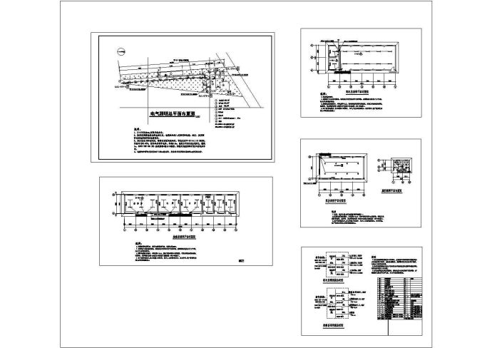 某泵站建筑照明电气设计全套cad施工图纸（标注详细）_图1