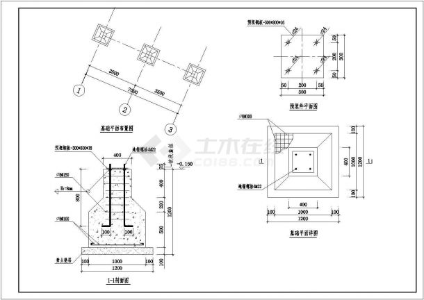 某小型详细膜结构设计cad施工图-图二