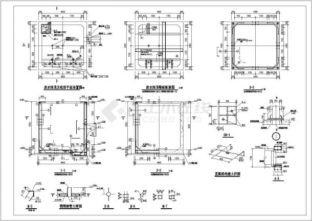 南通某厂工业积水坑结构节点规划CAD展示图-图二