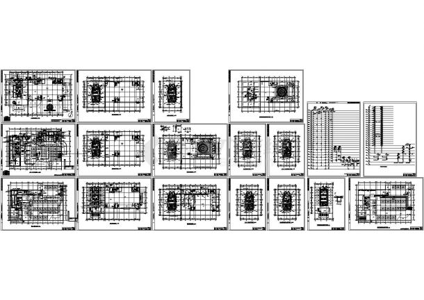 某办公大楼（地下二层地上二十二层，框架结构）空调系统设计cad全套施工图纸（含设计说明）-图一