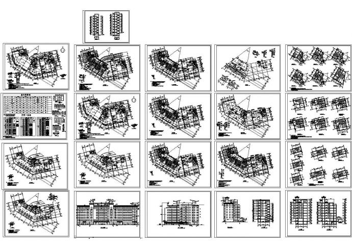 某地7层旅社建筑设计CAD图纸（含地下室设计）_图1
