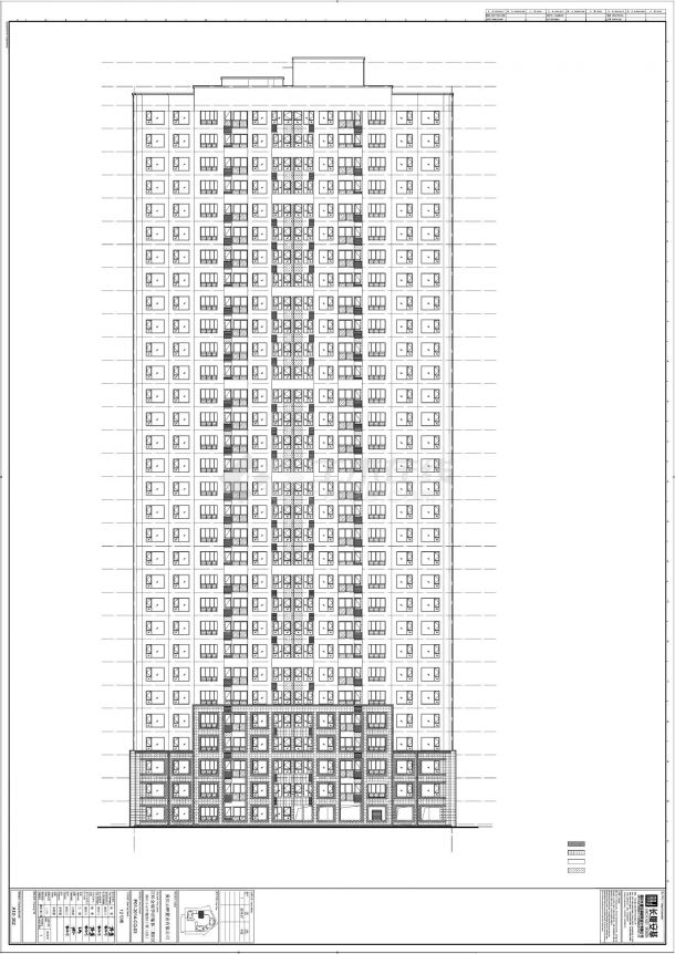 某地区12号楼建筑立剖面图-图二