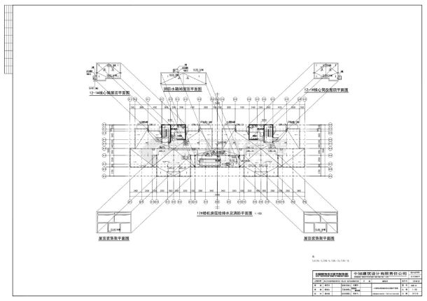 12号楼机房层给排水及消防平面图-图一