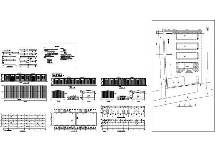 一层轻钢结构厂房详细CAD设计图_图1