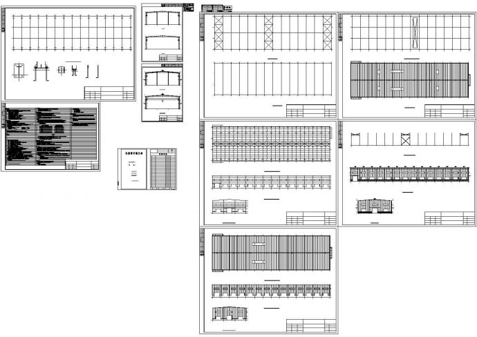 钢结构厂房详细结构CAD施工图_图1