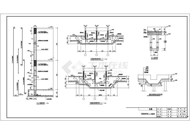 电梯基坑配筋详图、DQ1配筋节点构造详图-图一