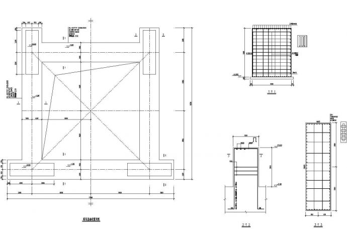 某工厂塔吊基础节点设计CAD详图_图1