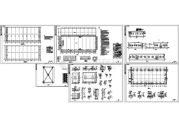 某商业公司营业大厅加建全套结构设计cad施工图-图一