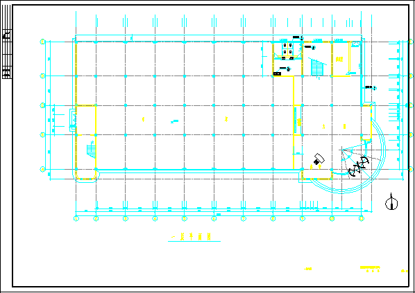 框架结构办公楼施工设计CAD图_图1