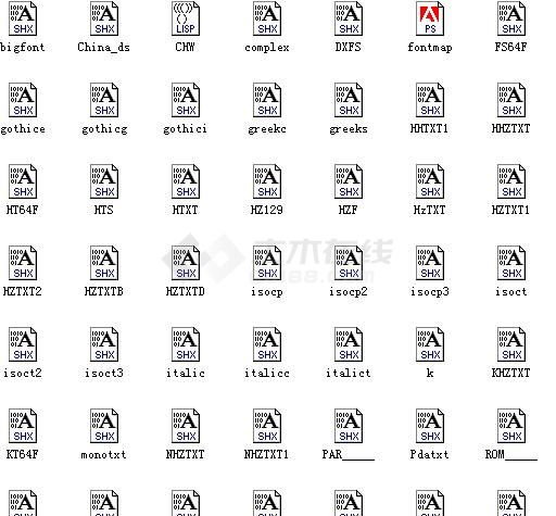 AutoCAD、天正钢筋符号字体