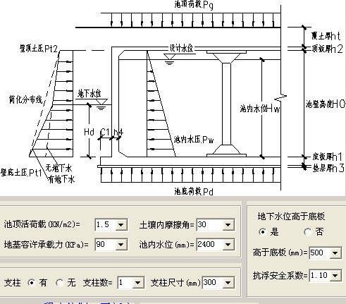 矩形水池结构设计软件_图1