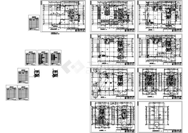 某省十二层邮电设备工程局总部大楼建筑施工cad图，共十六张-图一