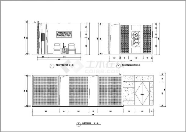 [杭州]某四星级酒店桑拿部装修图桑拿包厢CAD大样室内设计图纸-图二