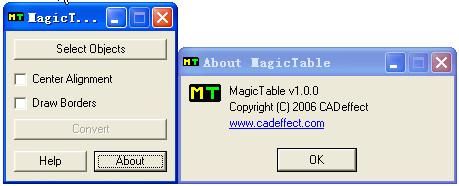 CAD转excel小工具(MagicTable)1.0.2007 单文件绿色版