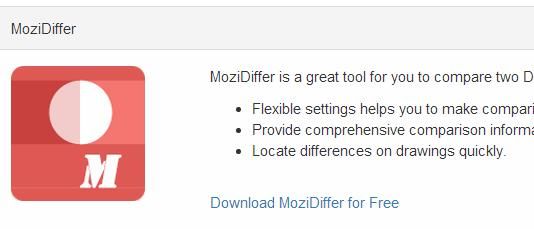比较DWG文件（MoziDiffer） 2.1 Build 1024