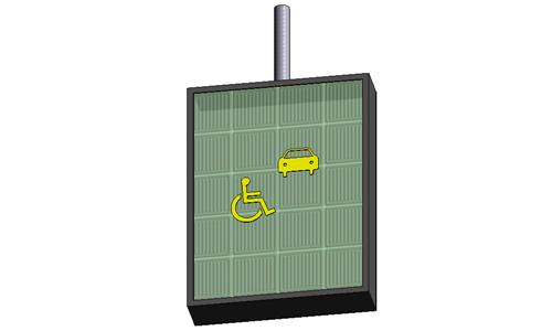 无障碍标志牌-停车位-单吊式_图1
