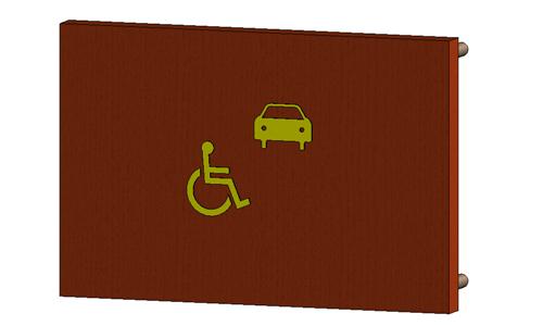 无障碍标志牌-停车位-平挂式_图1