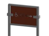 无障碍标志牌-卫生间-柱挂式图片1