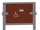 无障碍标志牌-停车位-柱挂式图片1