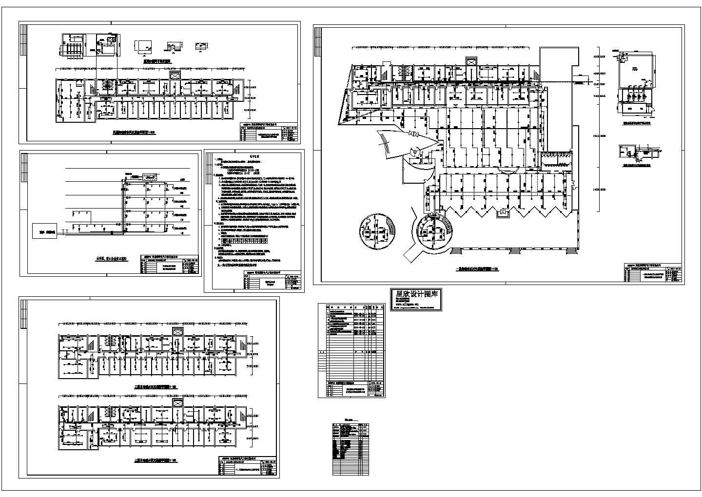 某海湾火灾消防报警系统平面布置完整设计方案CAD图纸