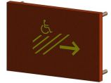 无障碍标志牌-方向过-平挂式图片1
