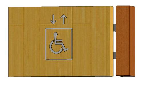 无障碍标志牌-电梯-侧挂式