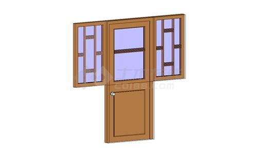 门联窗-木质单扇平开001