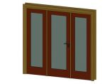 门联窗-木质单扇平开玻璃门001图片1