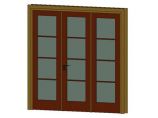 门联窗-木质单扇平开玻璃门003图片1
