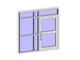门联窗-铝合金单扇平开玻璃门001图片1