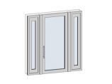 门联窗-铝合金单扇平开玻璃门003图片1
