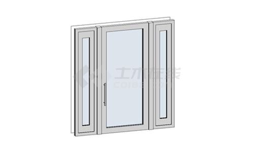门联窗-铝合金单扇平开玻璃门003