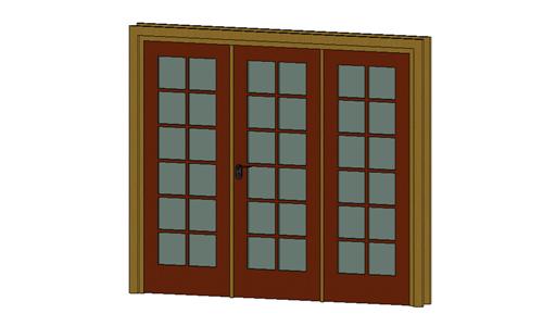 门联窗-木质单扇平开玻璃门004_图1
