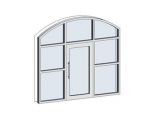 门联窗-铝合金单扇平开玻璃门002图片1