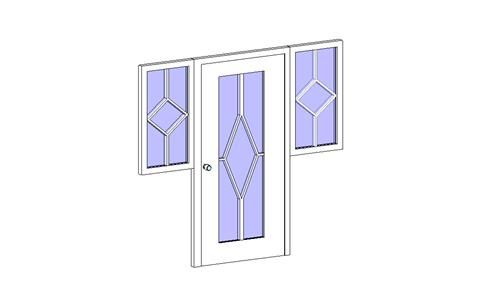 门联窗-铝合金玻璃单扇_图1