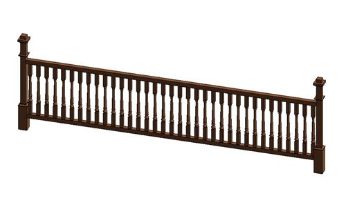 扶手-木质栏杆-装饰型002_图1